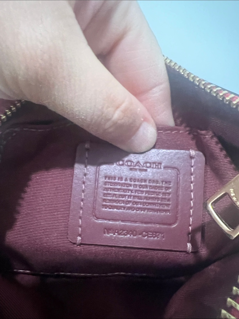 Coach Red Leather Crossbody with Gold Hardware - Picture 10 of 10